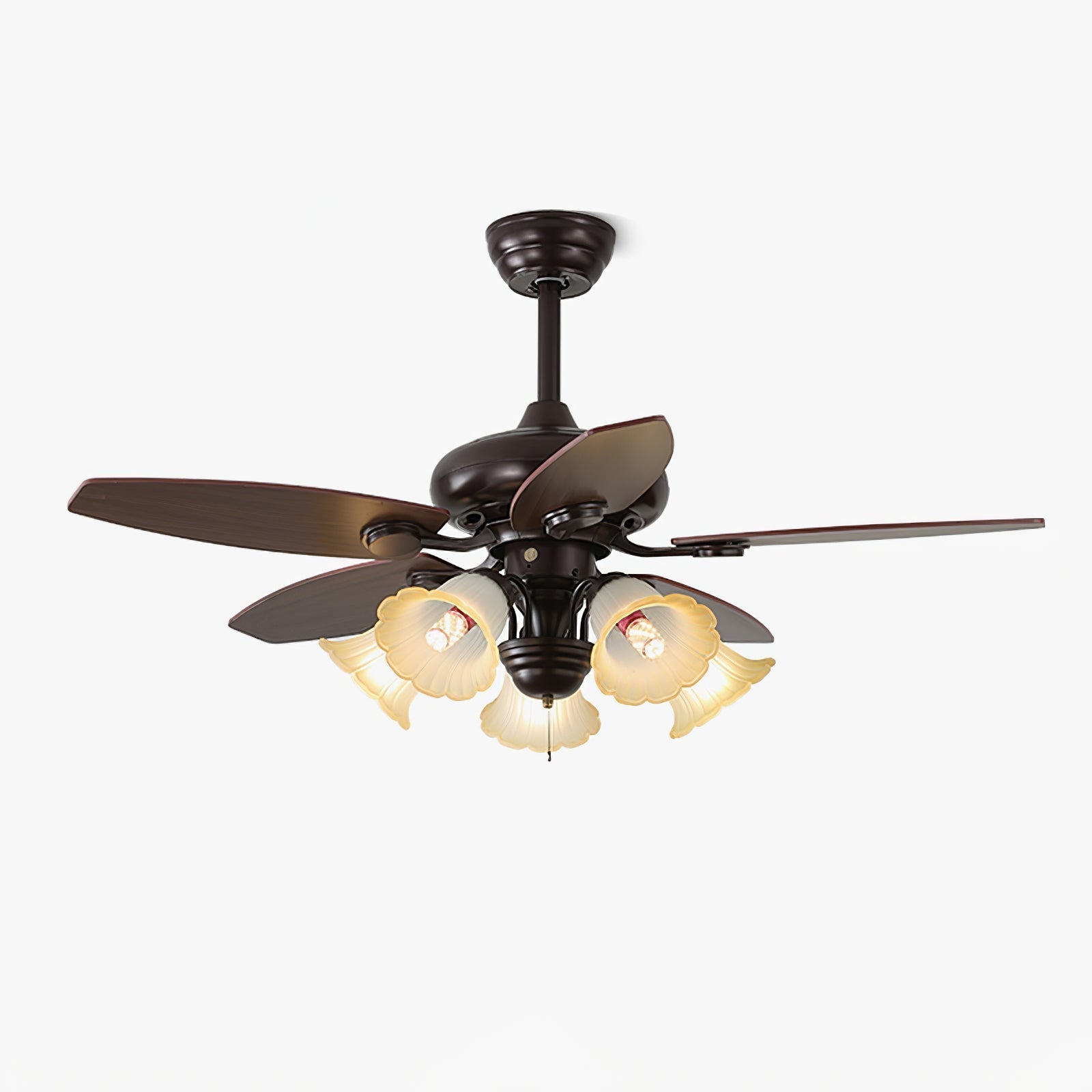 Ventilador de Techo Elora Vintage con Luz, Modelo A, Diá. 107cm