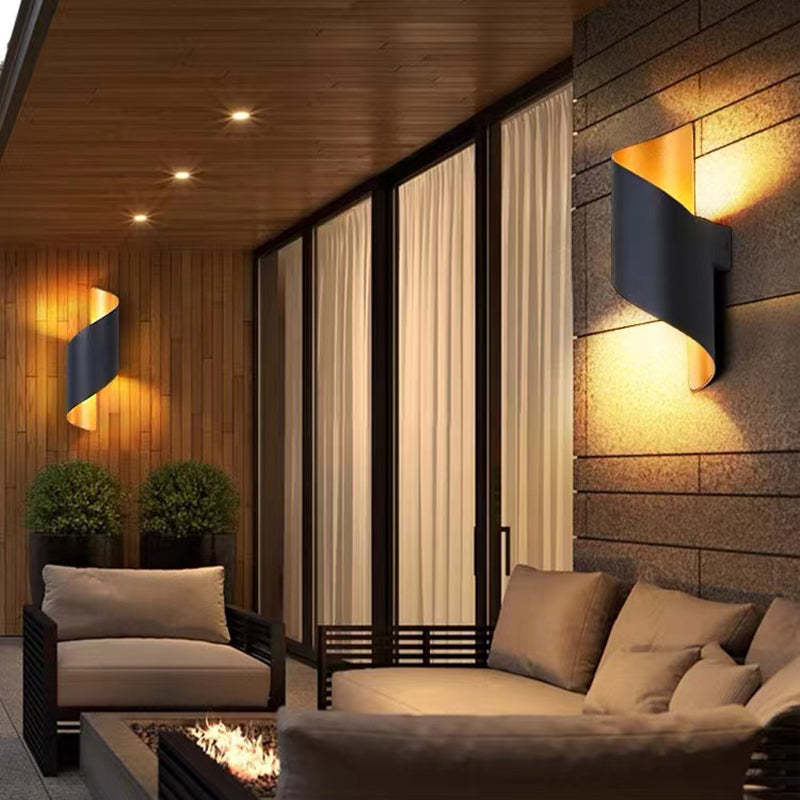 Ray Moderno Diseño Metal/Acrílico LED Aplique de Pared Blanco/Negro/Dorado