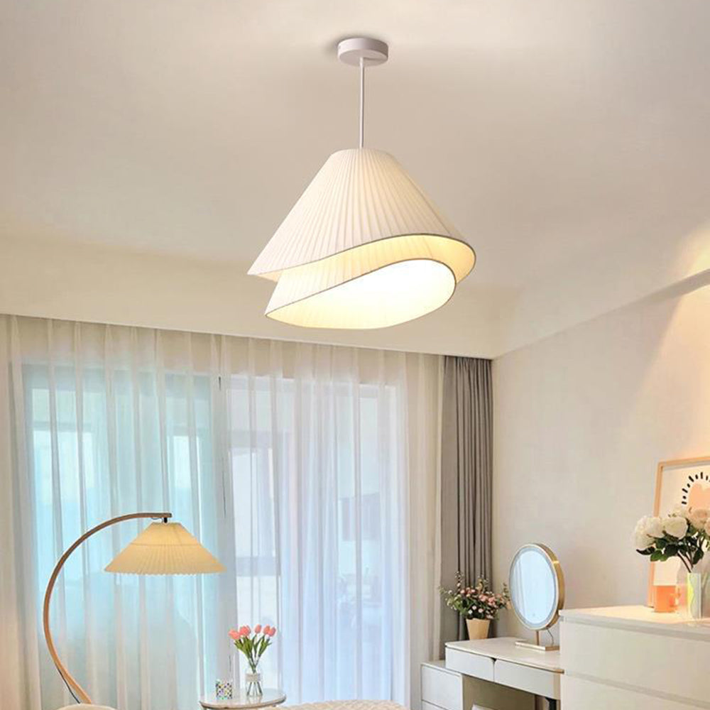 Ritta Moderna Triple Metal/Tela Lámpara Colgante Blanca