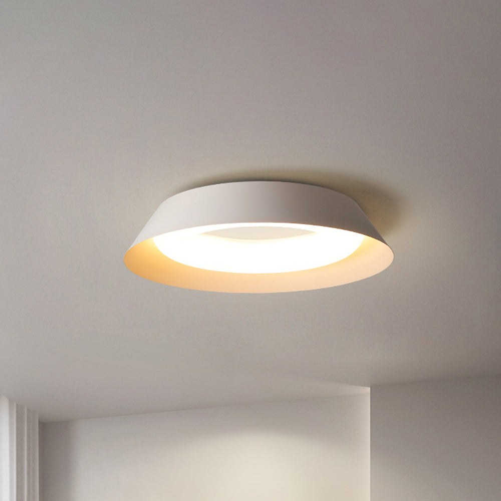 Arisha Moderna Redonda Metal LED Lámpara de Techo Blanco