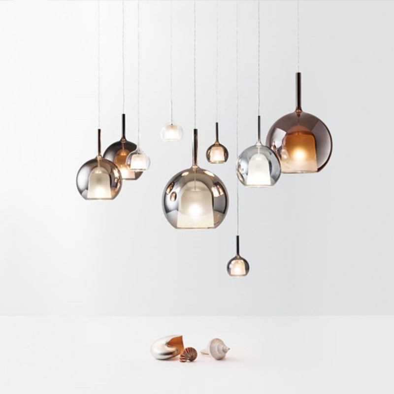 Valentina Moderno Esfera LED Lámpara Colgante Vidrio Comedor