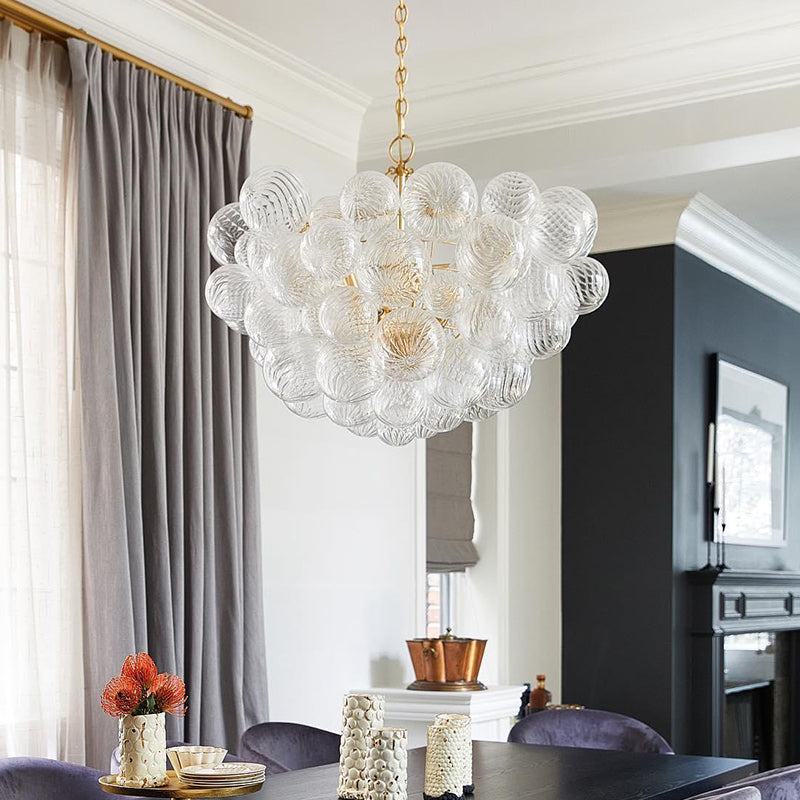 Valentina Lujo Moderno LED Bubble Metal/Vidrio Lámpara Colgante