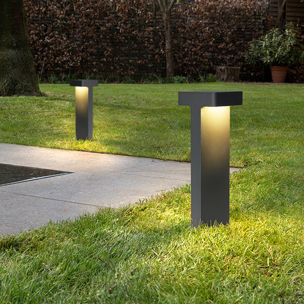 Ray Moderna Lámpara de Pie Exterior Metal Vidrio Patio