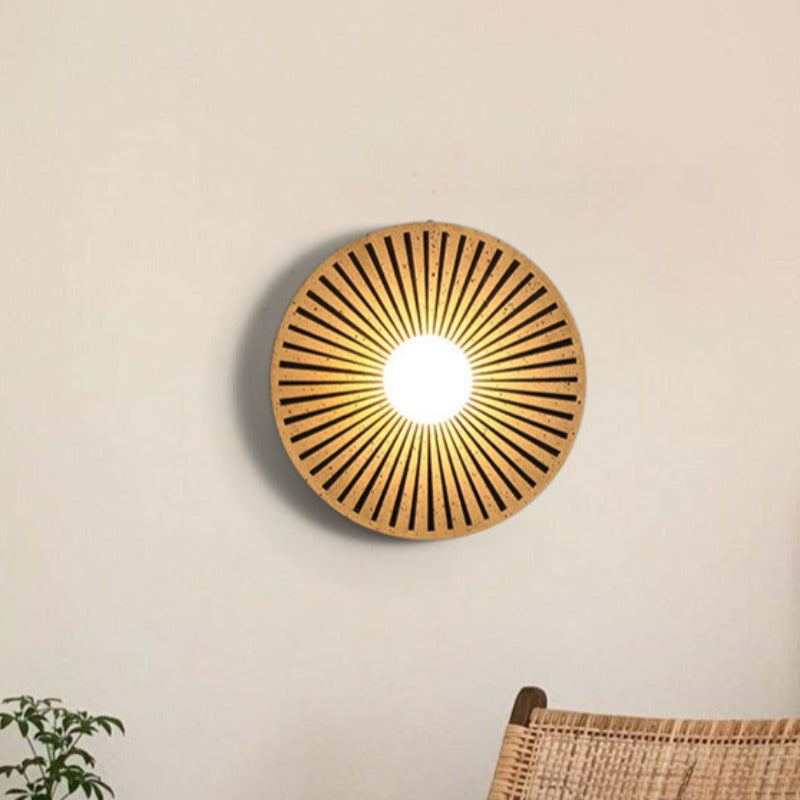 Valentina Vintage Círculo LED Lámpara de Pared Resina Salón Dormitorio