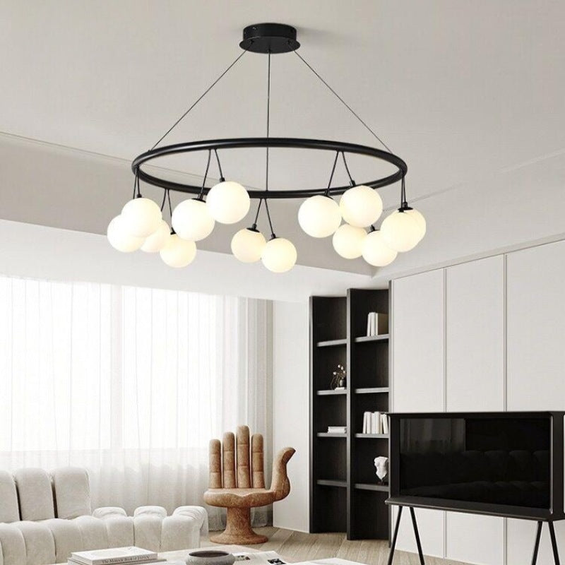 Valentina Nórdico LED Lámparas de araña Negro Metal/Vidrio Comedor/Salón/Dormitorio
