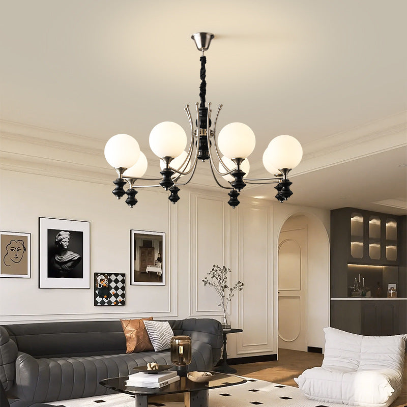 Valentina Vintage LED Lámpara colgante Blanco Vidrio Sala de estar