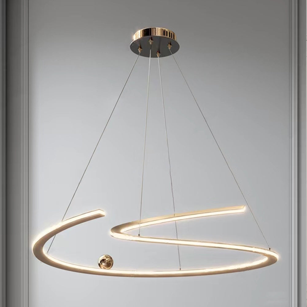 Arisha Moderna Minimalista Diseño Metal Lámpara Colgante Dorada