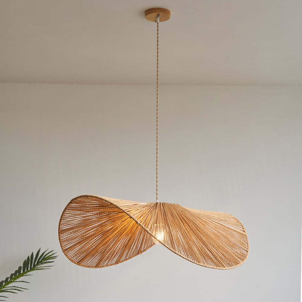 Muto Vintage Minimalista Diseño Metal/Rota Lámpara Colgante Marrón