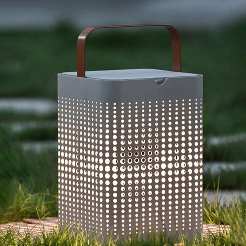 Ray Moderno Rectangular Solar Recargable Metal Lámpara De Pie