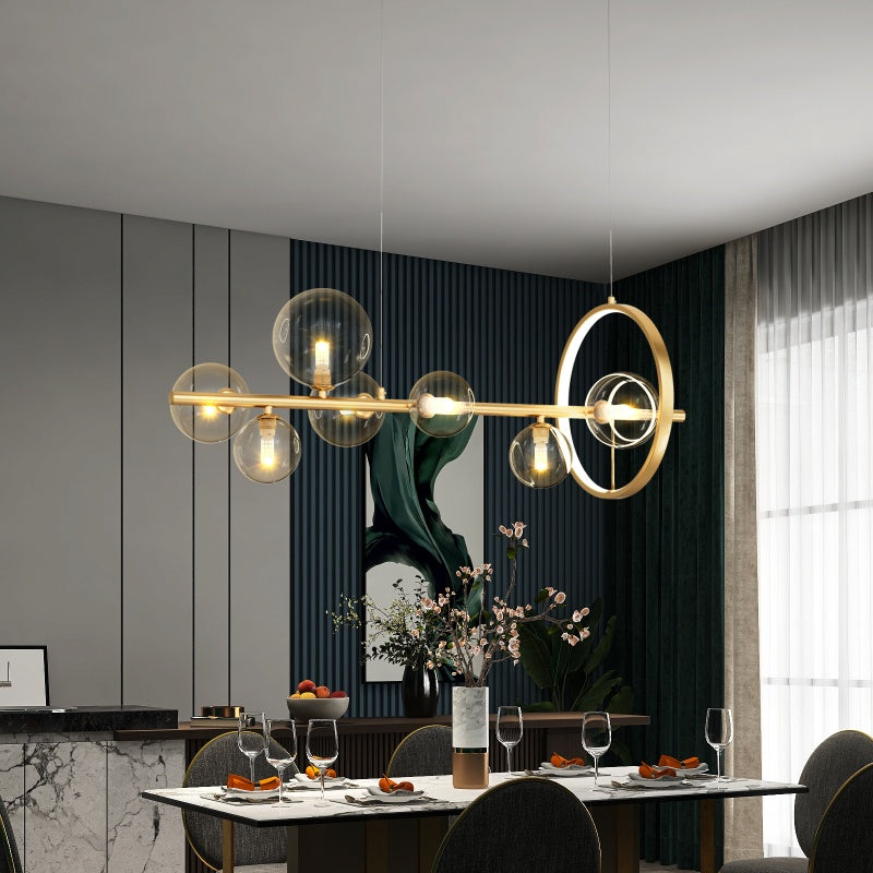 Valentina Moderno LED Lámparas de araña Oro Vidrio Salón/Comedor