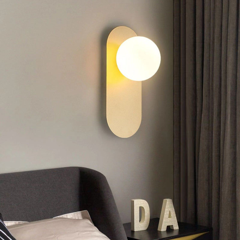 Valentina Moderno LED Apliques Negro/Oro Vidrio Dormitorio/Salón/Pasillo