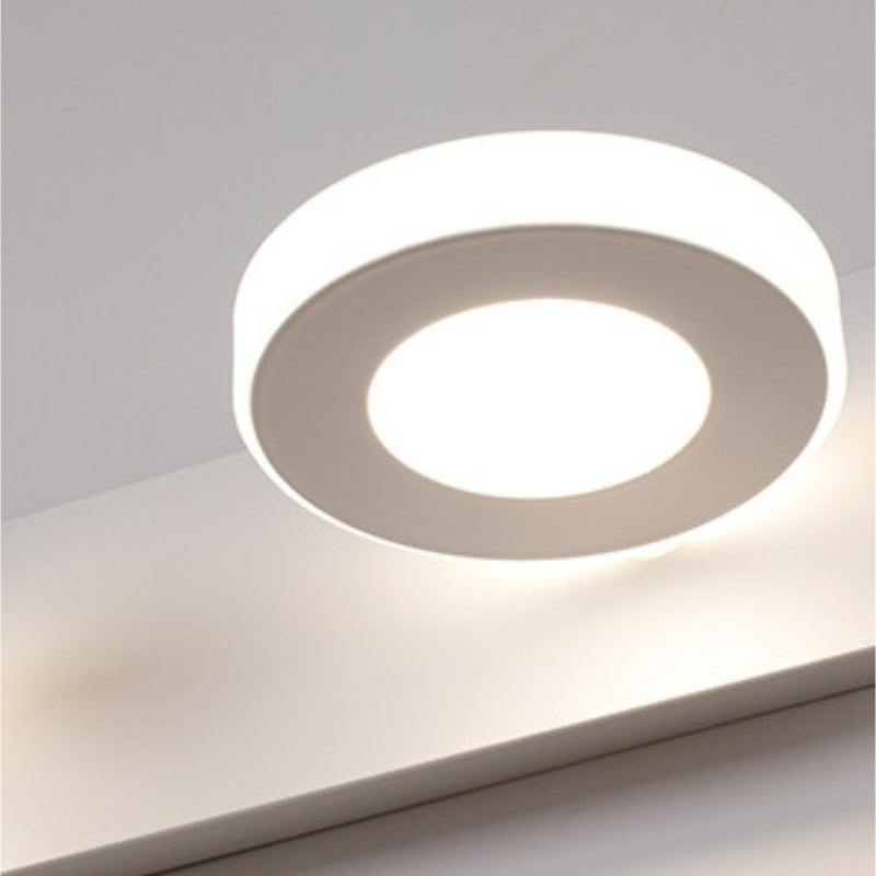 Arisha Minimalista Redondo Metal/Acrílico Aplique de Pared Blanco
