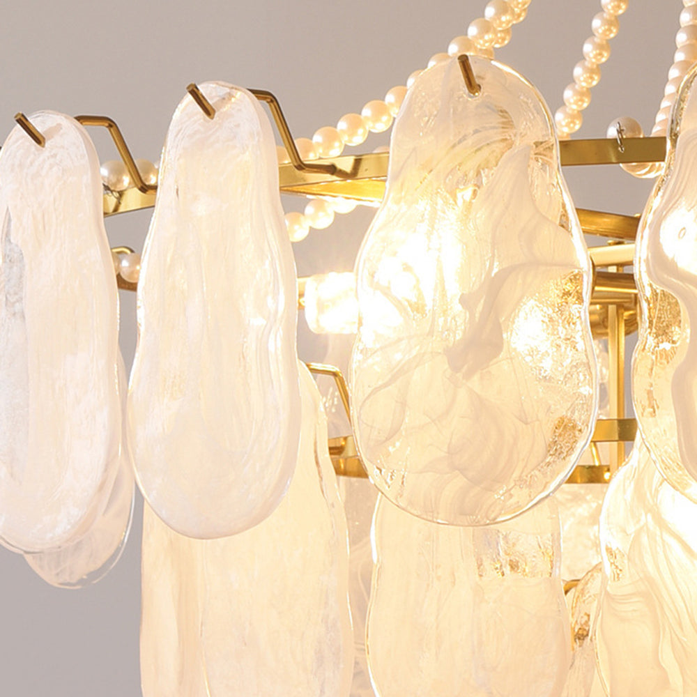 Kristy Antigua Metal/Vidrio Decorativa Lámpara Colgante Blanca
