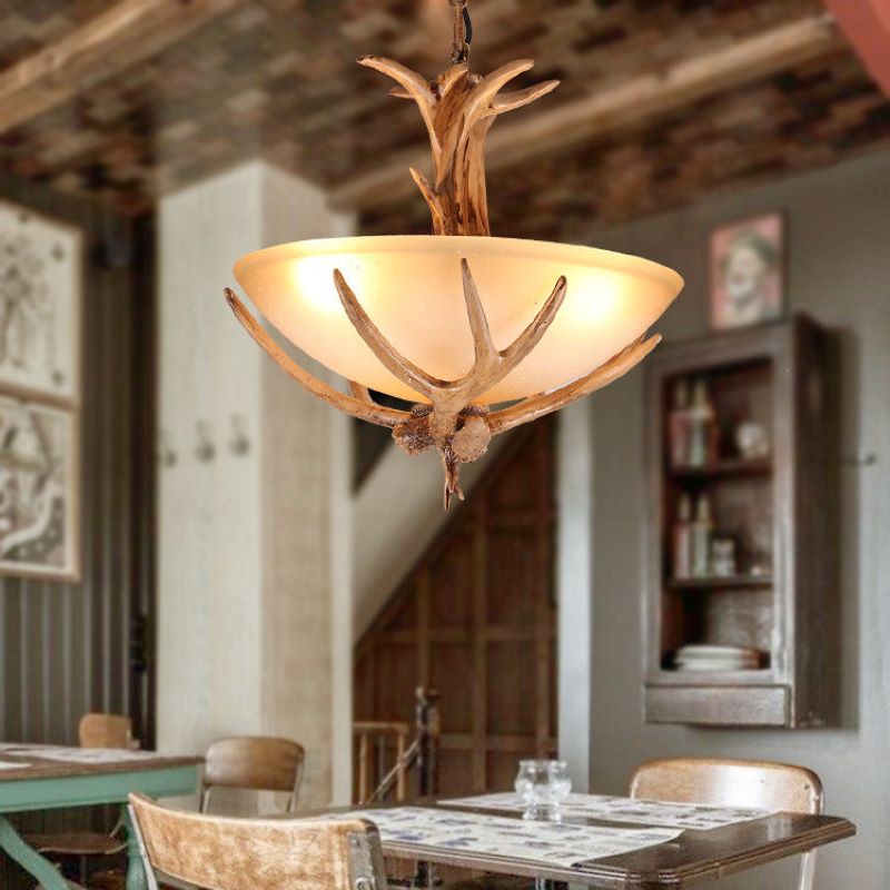 Silva Retro LED Lámpara Colgante Madera Vidrio Comedor/Salón