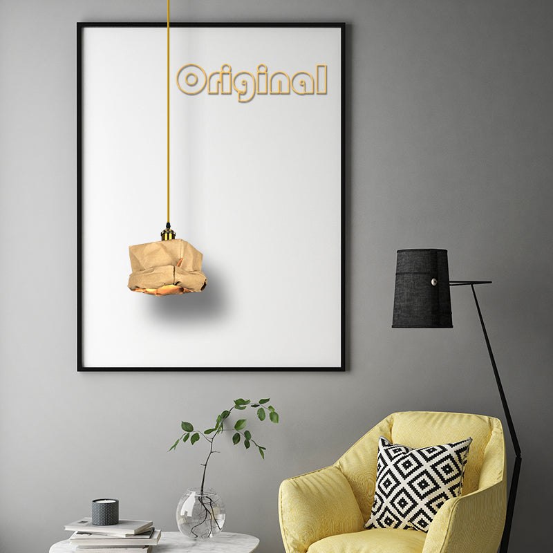 Valentina Vintage Taza Metal Papel Lámpara Colgante Dormitorio
