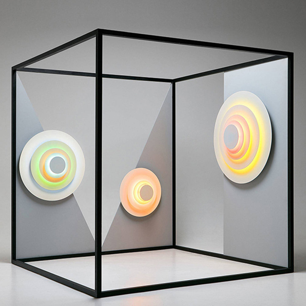 Valentina Decorativo Redondo Metal LED Aplique de Pared Rosa/Azul/Amarillo