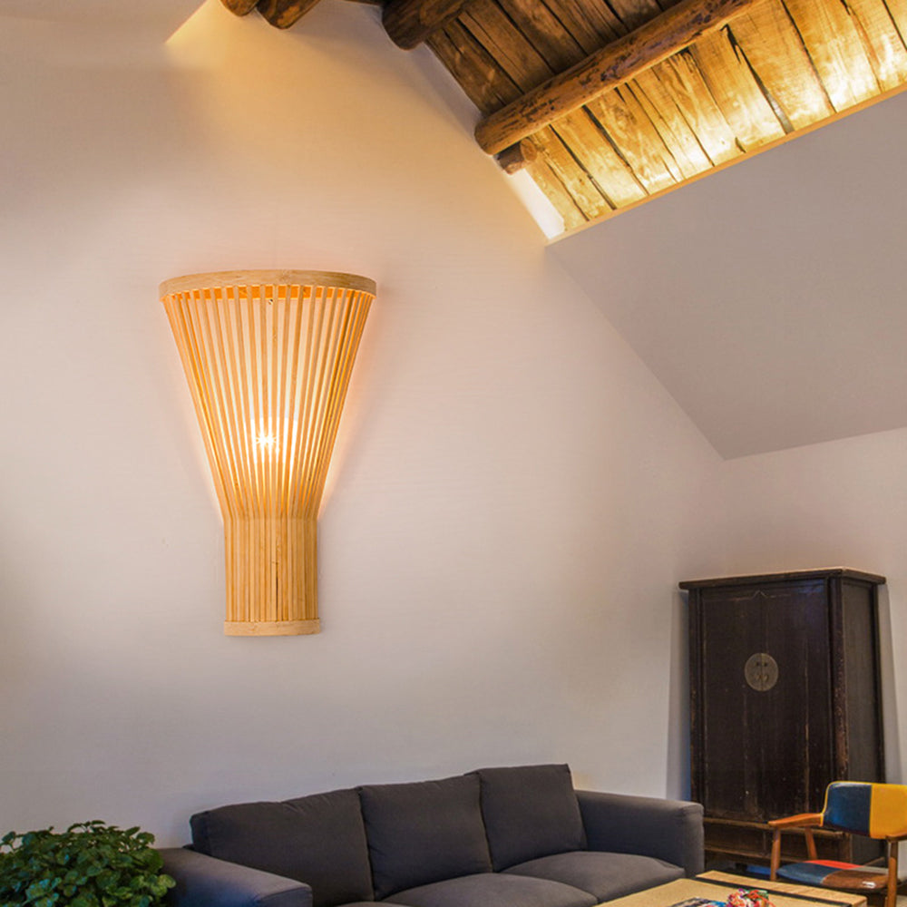Muto Natural Muto/Acrílico LED Aplique de Pared Madera