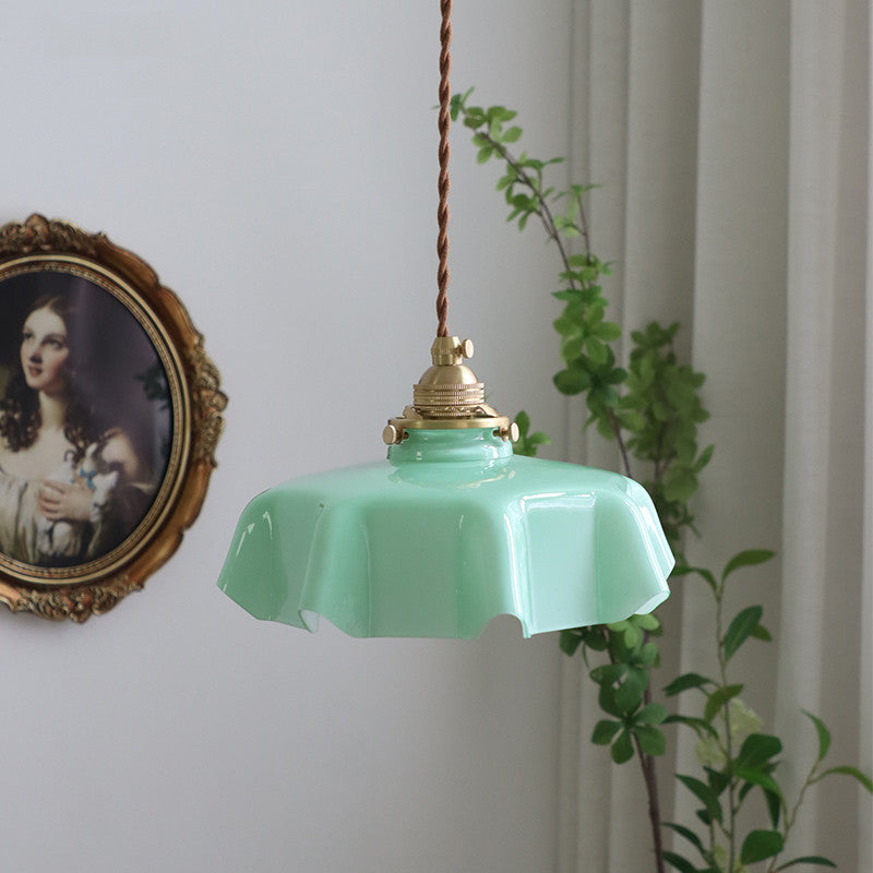 Valentina Vintage LED Simple Lámpara Colgante Vidrio/Madera/Metal Dormitorio