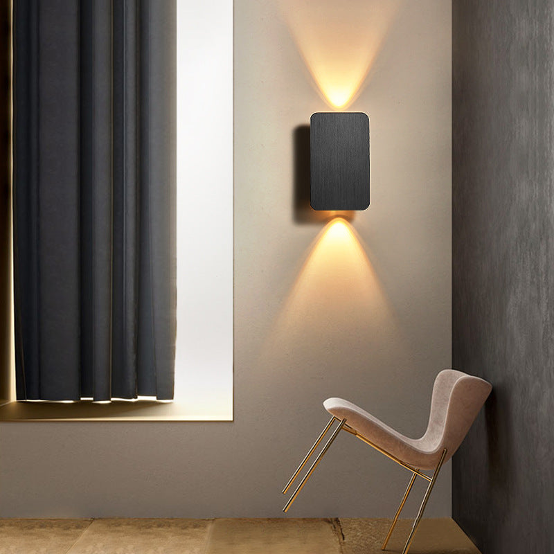 Muto Moderno Cuadrado Aplique De Pared Interior Metal Dormitorio/Salón