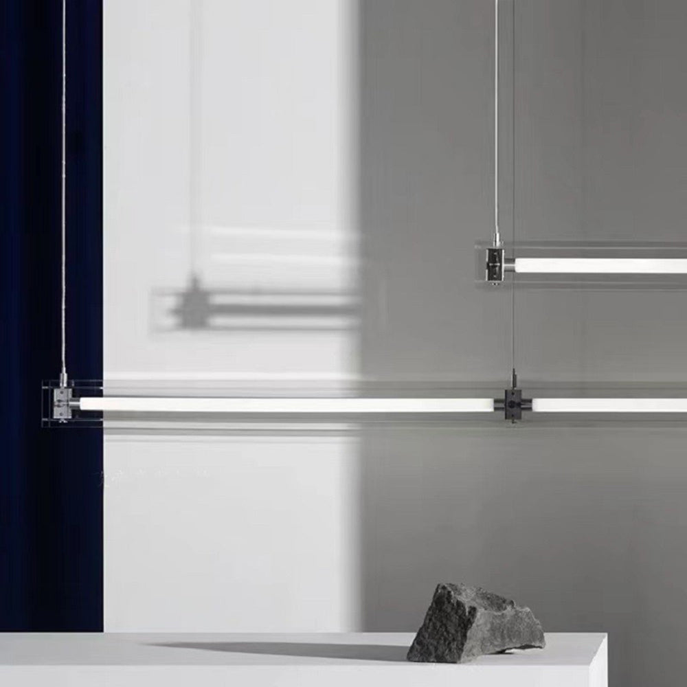 Arisha Minimalista Lineal Metal Lámpara Colgante Blanca