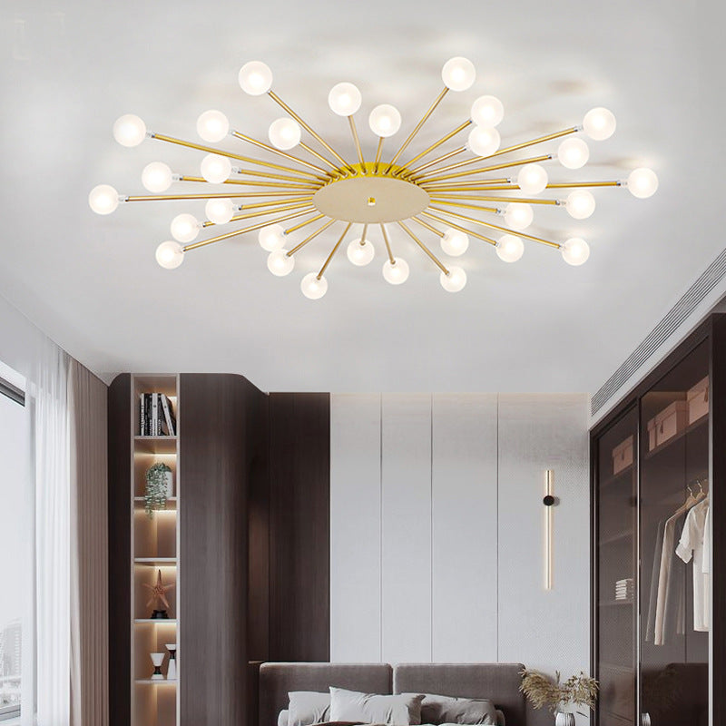 Arisha Nórdico LED Lámpara de Techo Oro/Negro Metal Salón/Dormitorio