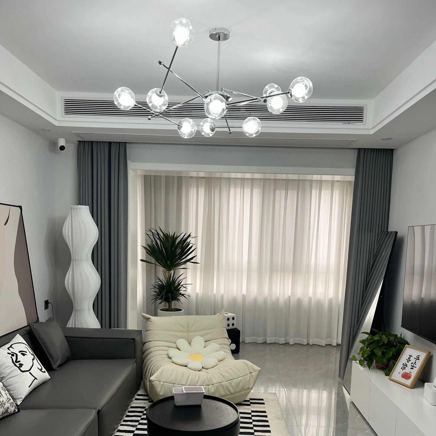 Valentina Moderno LED Lámparas de araña Cromo Vidrio Salón/Dormitorio