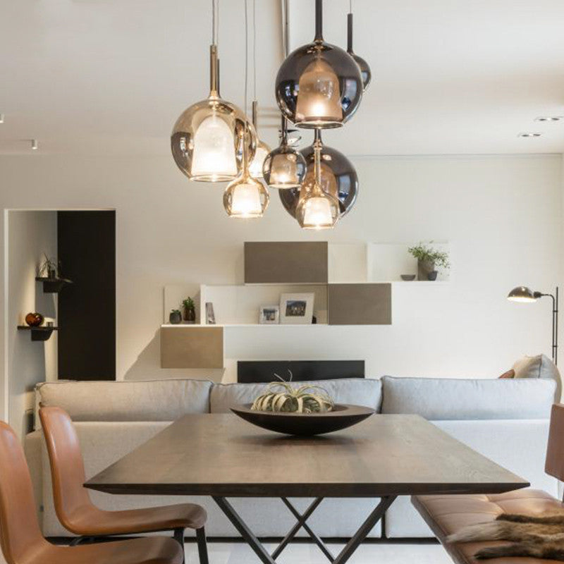 Valentina Moderno Esfera LED Lámpara Colgante Vidrio Comedor