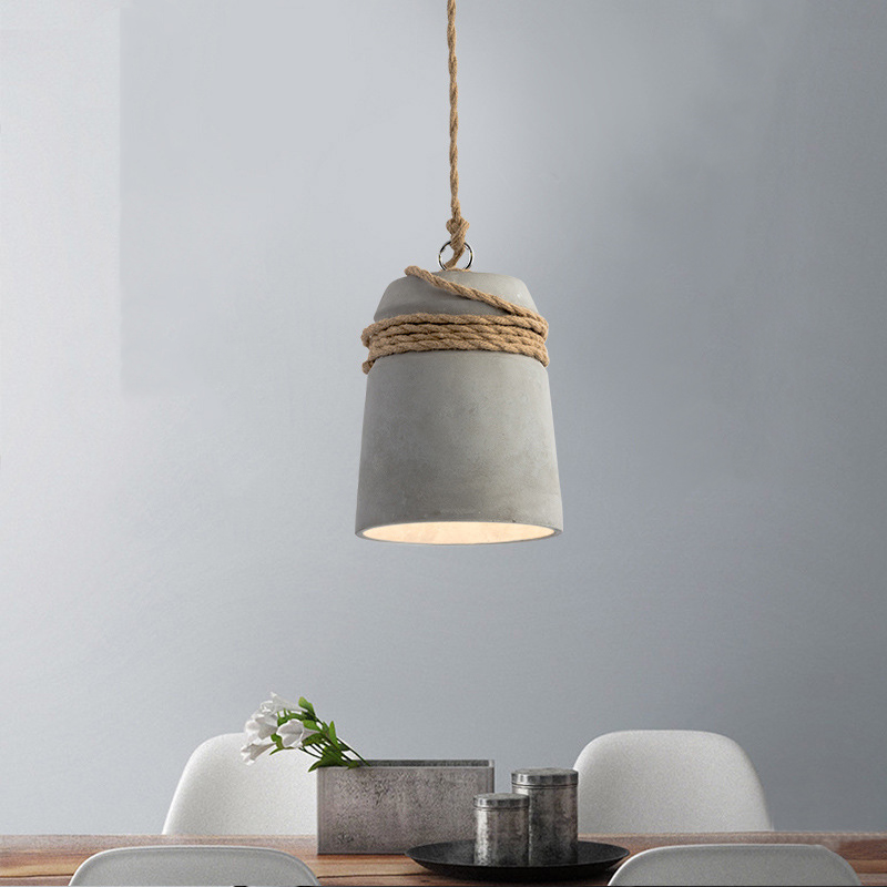 Arisha Nórdica Industrial Cemento Lámpara Colgante Gris