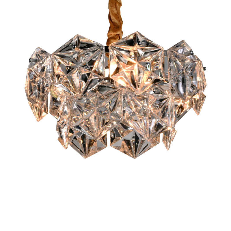 Kristy Candelabro Lámpara Colgante Metal/Cristal Clara