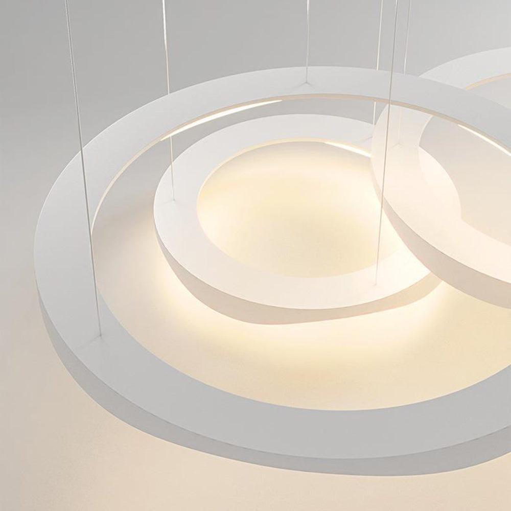 Arisha Moderna Minimalista Anillo Metal/Acrílico Lámpara Colgante Negra/Blanca