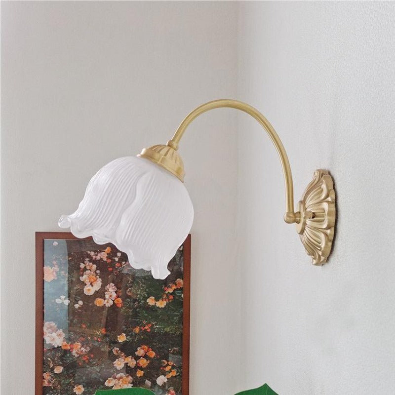 Arisha Retro Art Déco LED Aplique de Pared Metal Vidrio Dormitorio