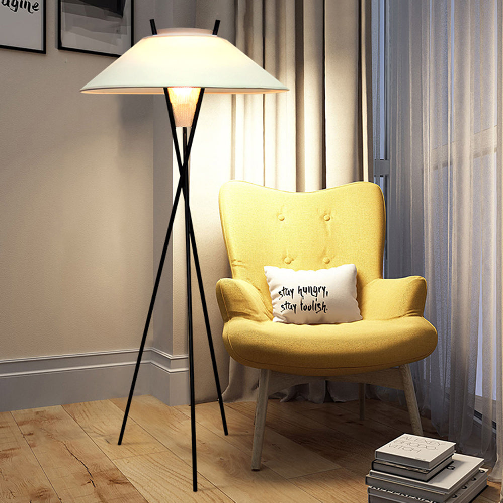 Mira Moderna Minimalista Metal/Tela LED Lámpara de Pie