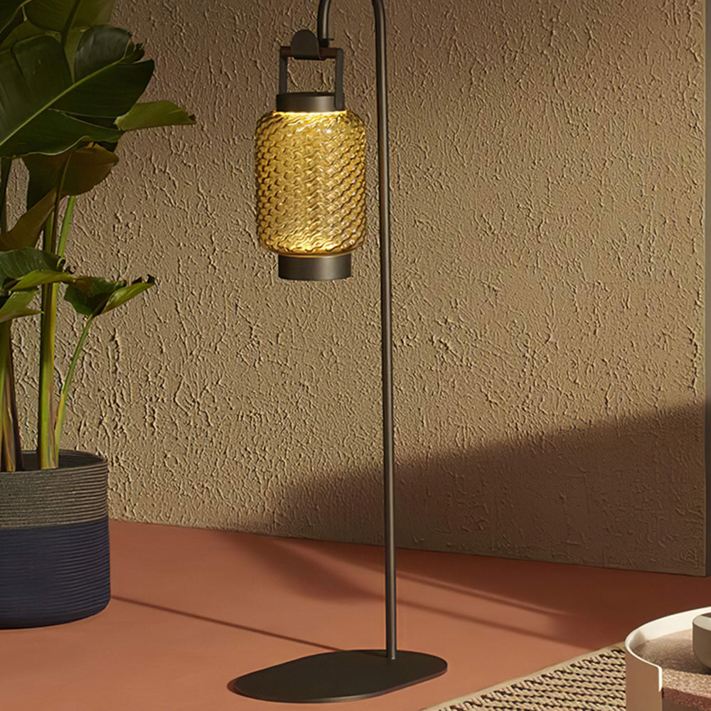 Ray Vintage Cilíndrica Metal Vidrio Lámpara Exterior