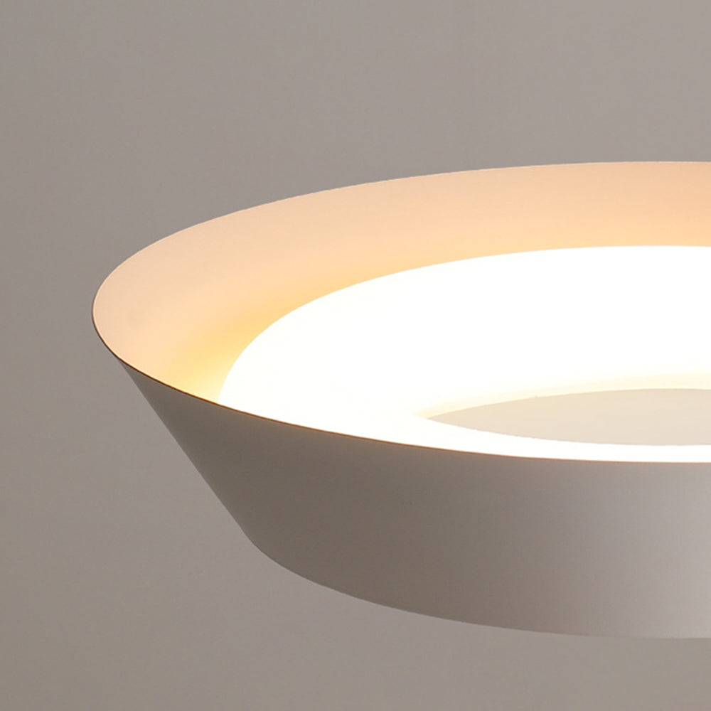 Arisha Moderna Redonda Metal LED Lámpara de Techo Blanco