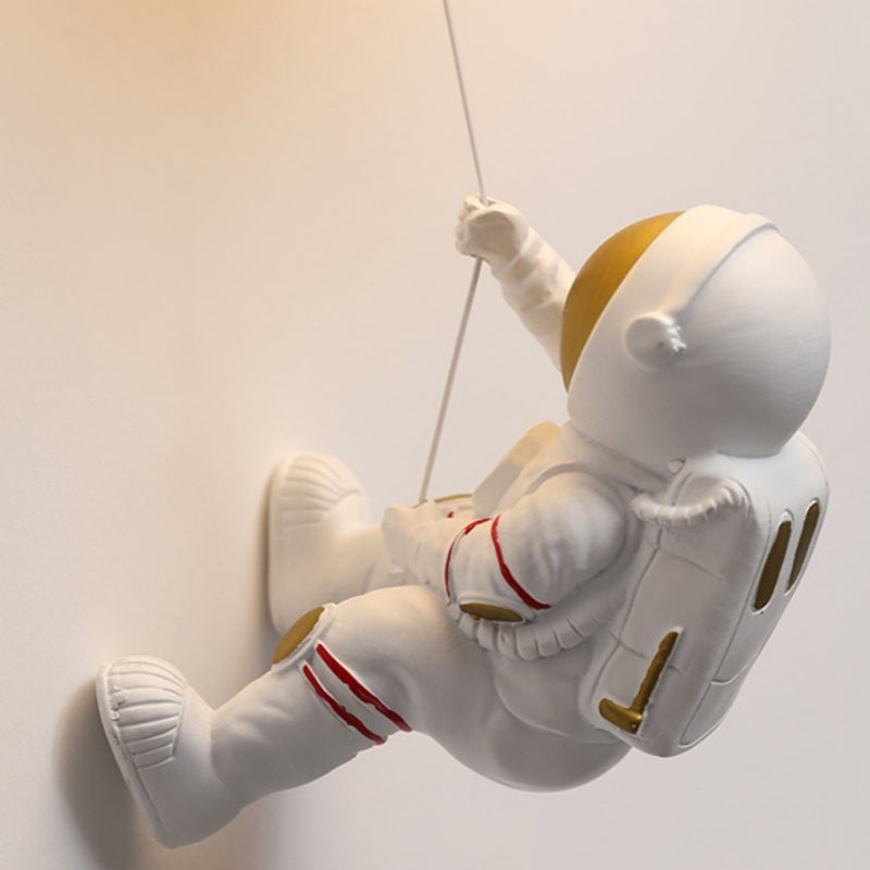 Aria Moderno Luna LED Apliques Blanco Resina Habitación Infantil