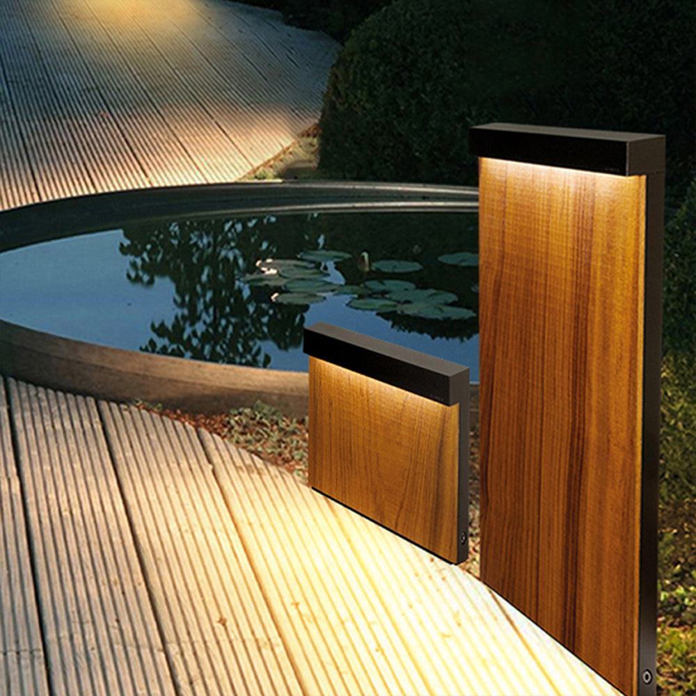 Ray Moderno Rectangular Cuadrado Metal Lámpara Exterior
