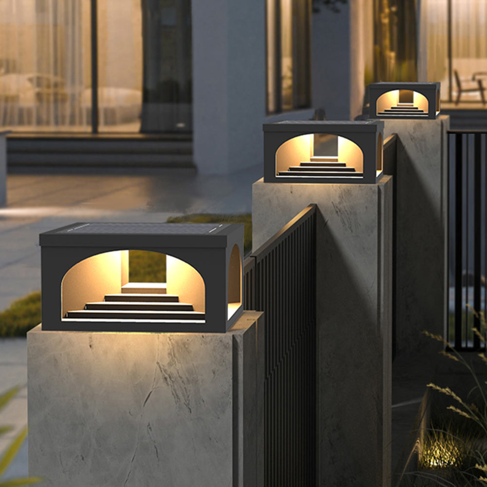 Ray Moderna Lámpara Exterior Solar Metal Patio
