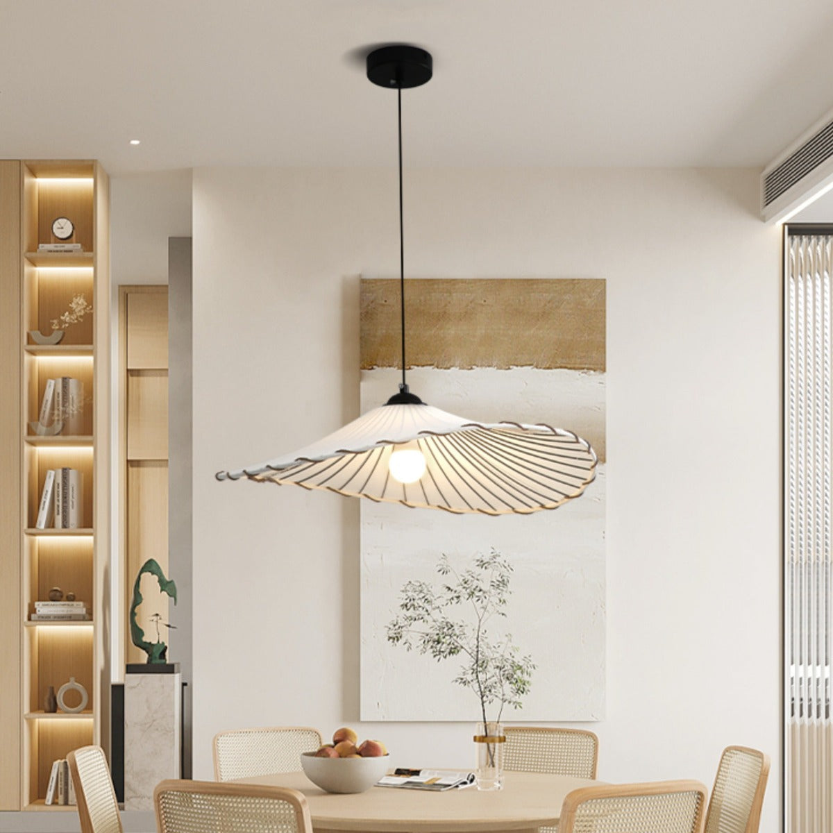 Arisha Decorativa LED Lámpara Colgante Metal Tela Restaurante