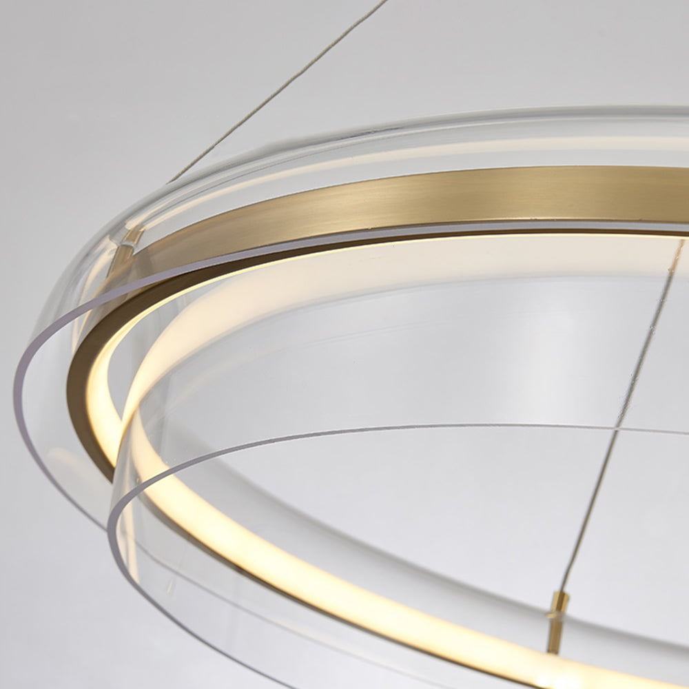 Arisha Minimalista Metal Anular Lámpara Colgante Dorada
