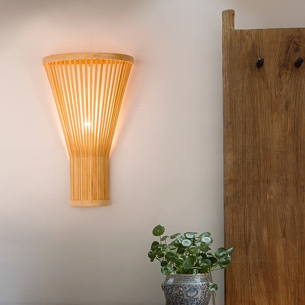 Muto Natural Muto/Acrílico LED Aplique de Pared Madera