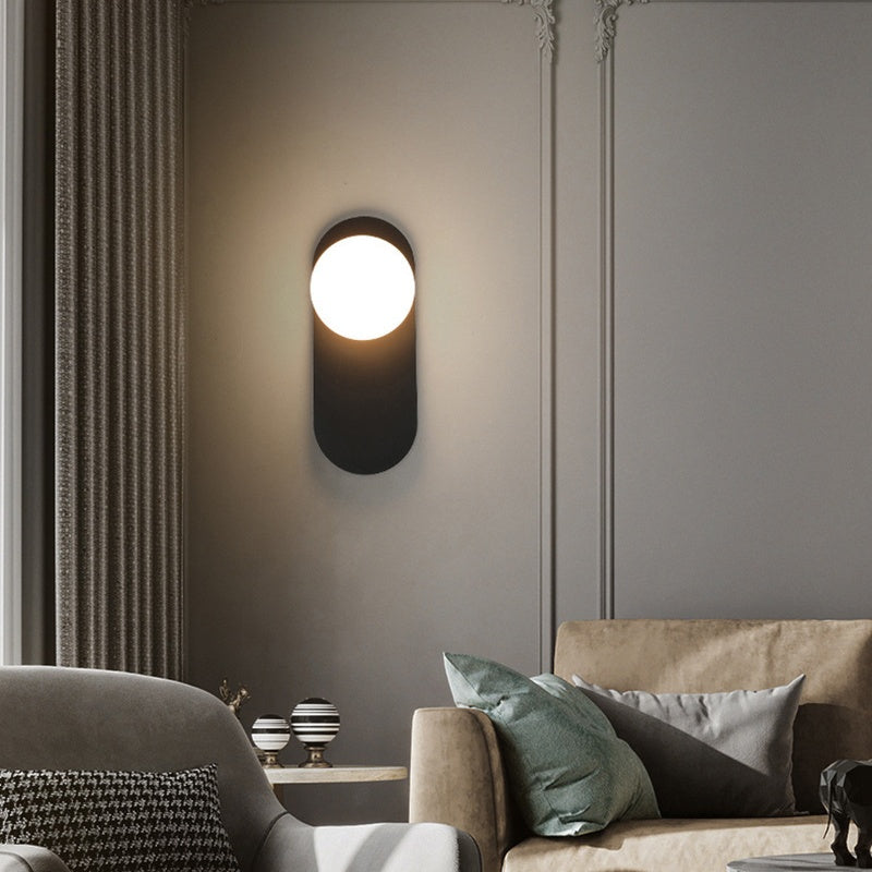 Valentina Moderno LED Apliques Negro/Oro Vidrio Dormitorio/Salón/Pasillo