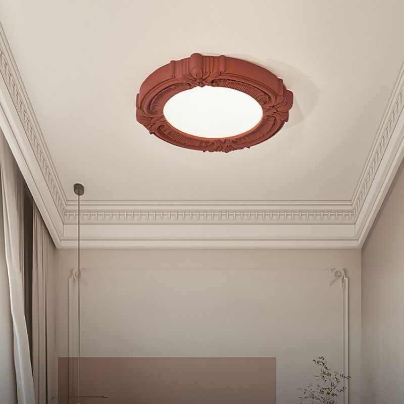 Arisha Retro Francés Plafón Lámpara de Techo Resina Acrílico Dormitorio