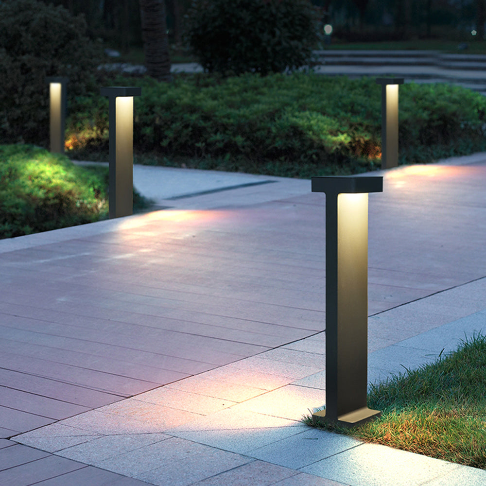 Ray Moderna Lámpara de Pie Exterior Metal Vidrio Patio