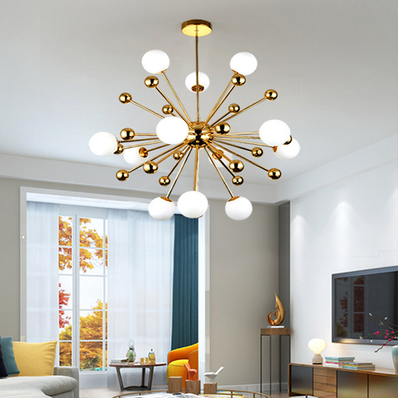 Silva Moderno LED Lámparas de araña Oro Vidrio Salón/Comedor/Dormitorio
