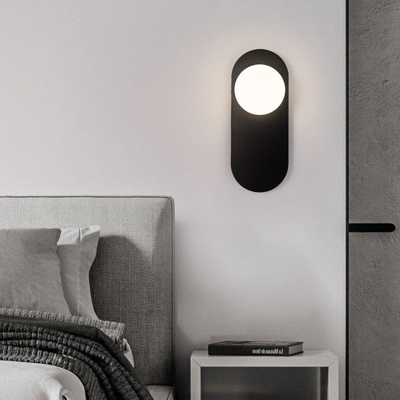 Valentina Moderno LED Apliques Negro/Oro Vidrio Dormitorio/Salón/Pasillo
