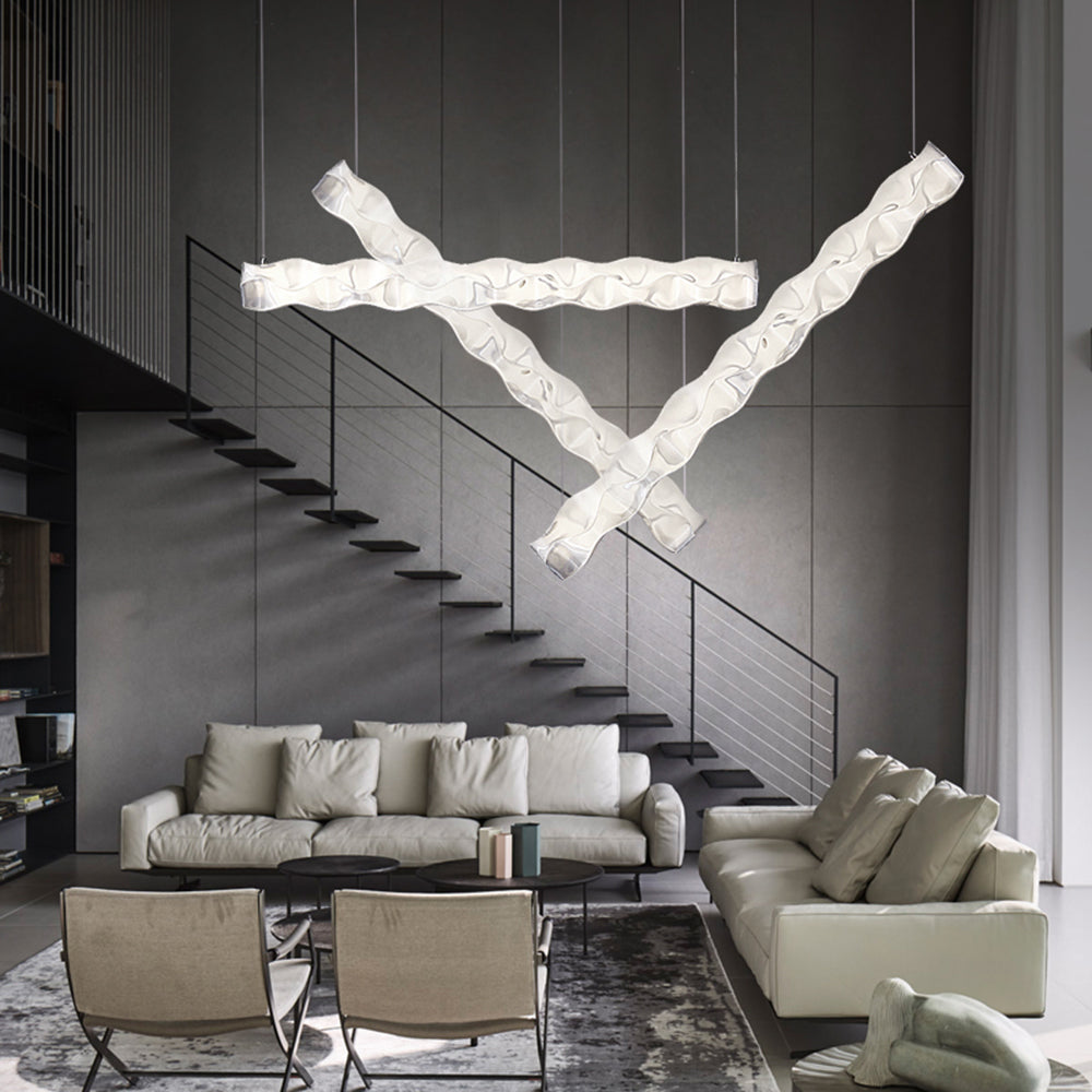 Arisha Moderna Metal/Acrílico Diseño Lámpara Colgante Blanca