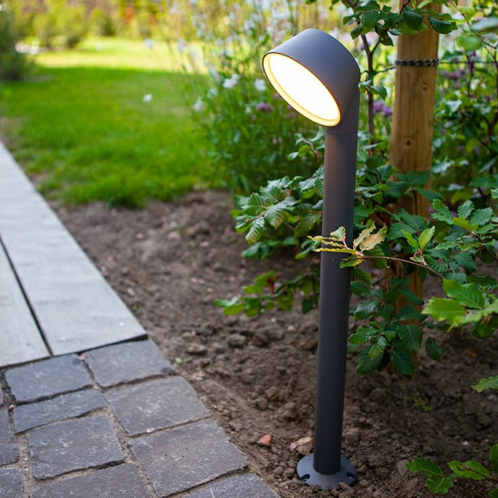 Ray Lámpara De Pie Exterior Moderna Cilíndrica Metal Patio
