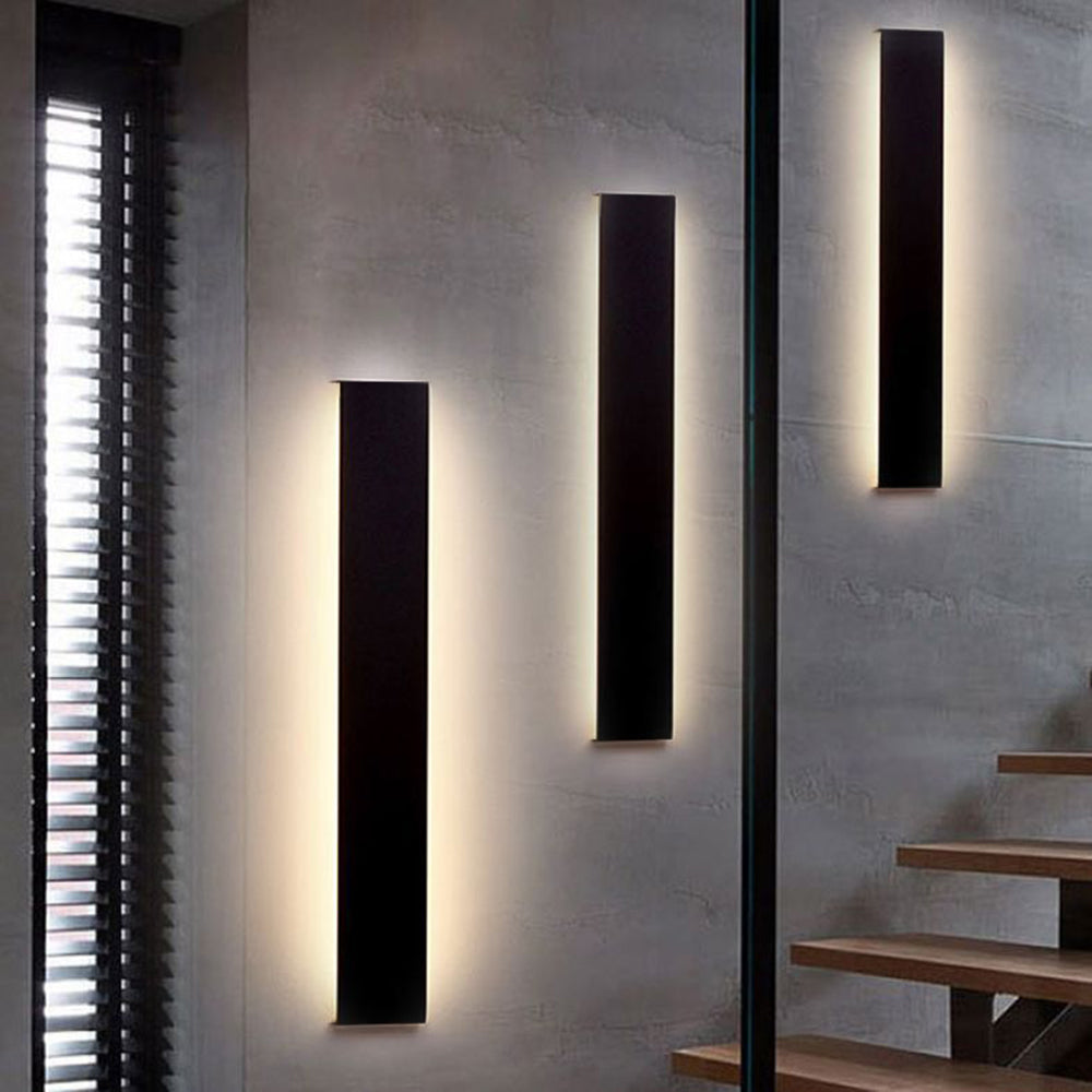Arisha Moderno LED Aplique Interior Rectangular Negro/Cuarto de Baño/Salón Blanco/Dorado