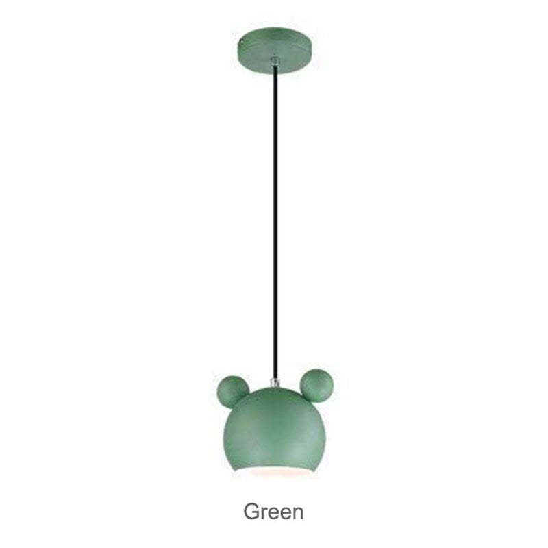Valentina Infantil Animal Metal Lámpara Colgante Negra/Verde/Rosada/Blanca/Gris
