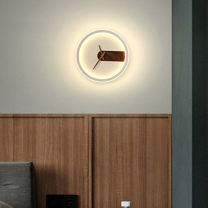 Arisha Moderno Diseño Reloj Metal/Silicio Aplique de Pared Blanco/Negro/Dorado